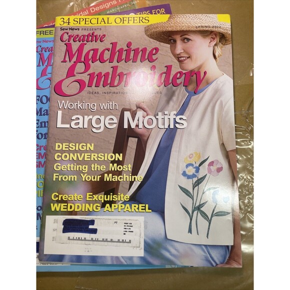5 Bulk Creative Machine Embroidery Magazine Lot Of 5 Inspirations & Techniques - Picture 4 of 7